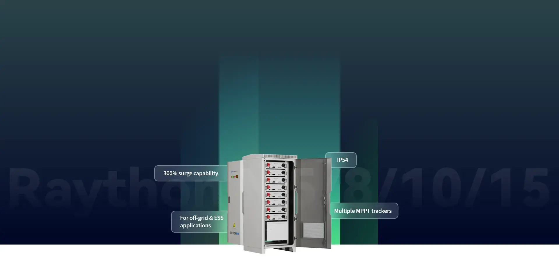 Raython M integrated off-grid and grid-tie systems product features